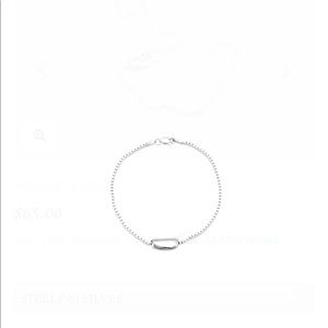 Sterling silver Mignon Faget red bean bracelet